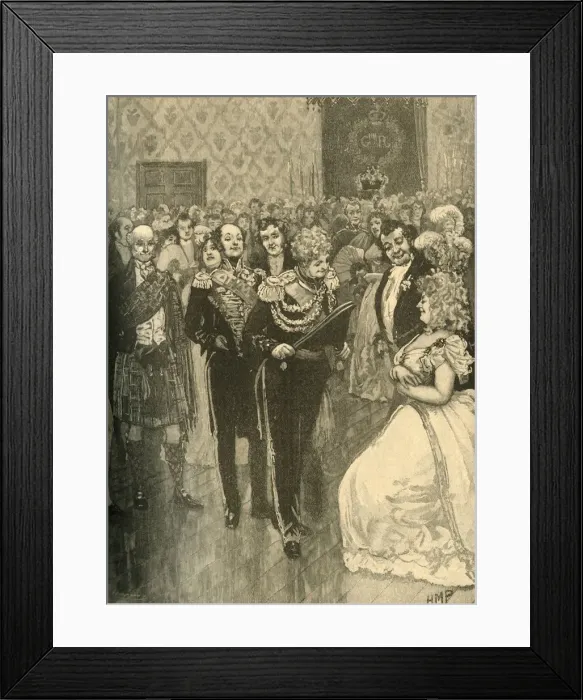 Framed Print : King George IV holding a levee in Holyrood Palace, Edinburgh, 1822 (c1890). Creator: Unknown Framed Print : King George IV holding a levee in Holyrood Palace, Edinburgh, 1822 (c1890). Creator: Unknown