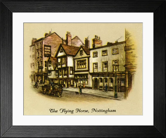 Framed Print : The Flying Horse, Nottingham, 1936. Creator: Unknown Framed Print : The Flying Horse, Nottingham, 1936. Creator: Unknown