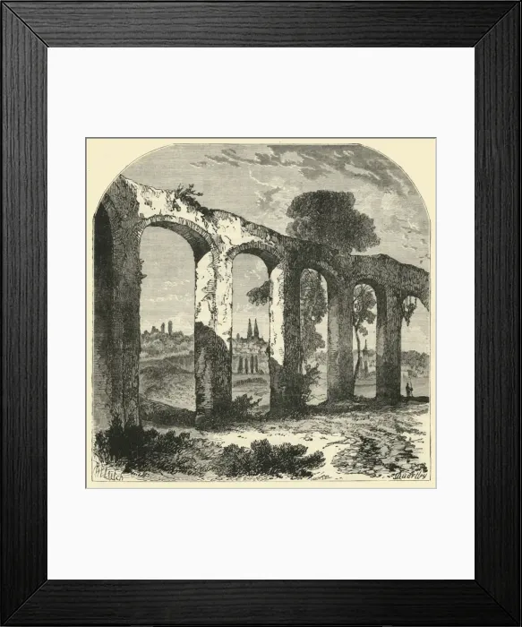 Framed Print : Aqueduct at Poitiers, of Old the Capital of the Pictones, 1890. Creator: Unknown Framed Print : Aqueduct at Poitiers, of Old the Capital of the Pictones, 1890. Creator: Unknown
