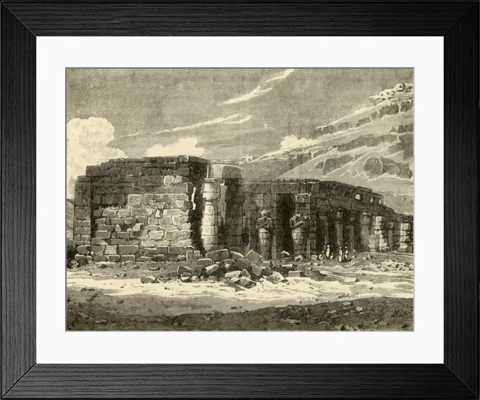 Framed Print : The Memnonium at Thebes, 1890. Creator: Unknown Framed Print : The Memnonium at Thebes, 1890. Creator: Unknown