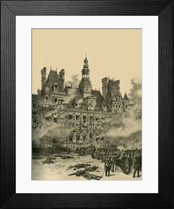 Framed Print : Capture of the Hotel de Ville, Paris, July Revolution, 1830 (c1890). Creator: Unknown Framed Print : Capture of the Hotel de Ville, Paris, July Revolution, 1830 (c1890). Creator: Unknown