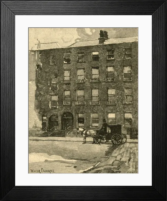 Framed Print : Daniel O Connells house in Merrion Square, Dublin, Ireland, c1890 Framed Print : Daniel O Connells house in Merrion Square, Dublin, Ireland, c1890