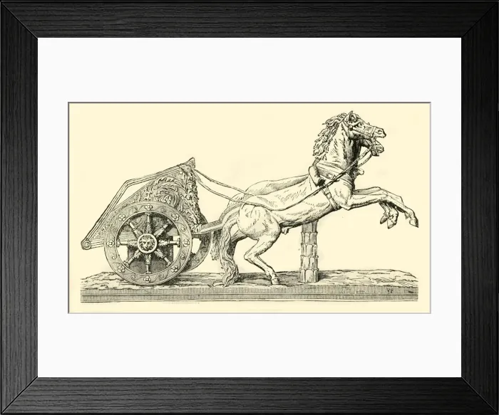 Framed Print : Roman Racing Chariot, 1890. Creator: Unknown Framed Print : Roman Racing Chariot, 1890. Creator: Unknown