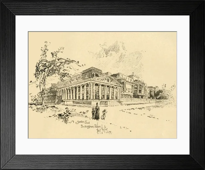 Framed Print : Garden front, Buckingham Palace, Westminster, London, c1890. Creator: Unknown Framed Print : Garden front, Buckingham Palace, Westminster, London, c1890. Creator: Unknown