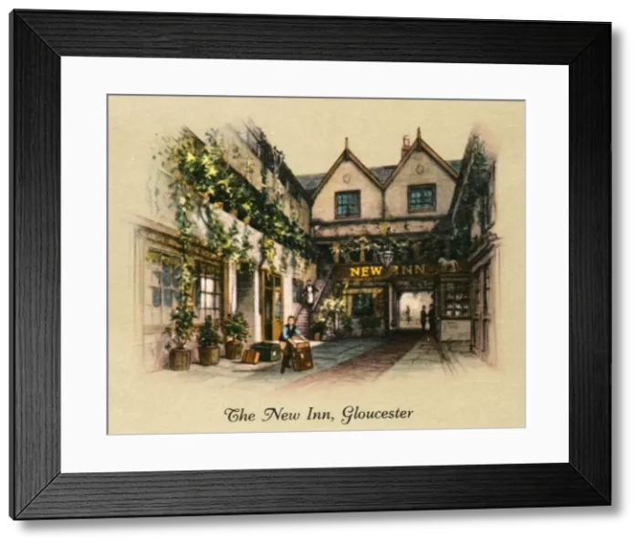 Framed Print : The New Inn, Gloucester, 1936. Creator: Unknown Framed Print : The New Inn, Gloucester, 1936. Creator: Unknown