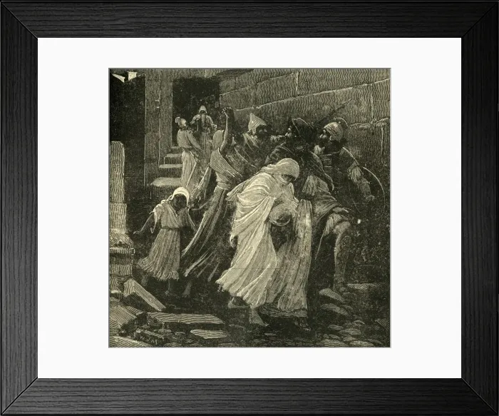 Framed Print : The Flight of Zedekiah, 1890. Creator: Unknown Framed Print : The Flight of Zedekiah, 1890. Creator: Unknown