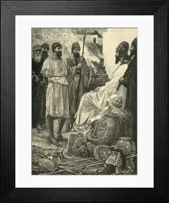 Framed Print : Cyrus and Croesus, 1890. Creator: Unknown Framed Print : Cyrus and Croesus, 1890. Creator: Unknown
