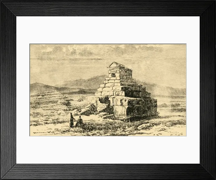 Framed Print : Tomb of Cyrus, 1890. Creator: Unknown Framed Print : Tomb of Cyrus, 1890. Creator: Unknown