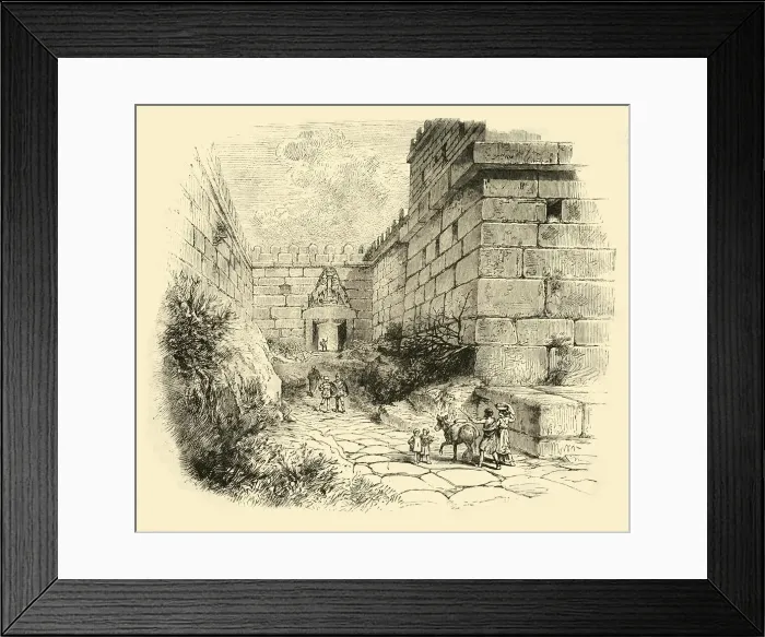 Framed Print : Gate of the Lions at Mycenae, 1890. Creator: Unknown Framed Print : Gate of the Lions at Mycenae, 1890. Creator: Unknown