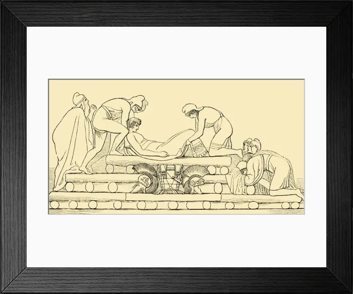 Framed Print : The Funeral of Hector, 1890. Creator: Unknown Framed Print : The Funeral of Hector, 1890. Creator: Unknown