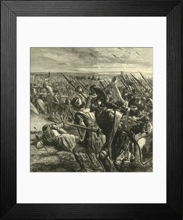 Framed Print : The Battle of Marathon, 1890. Creator: Unknown Framed Print : The Battle of Marathon, 1890. Creator: Unknown