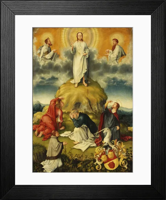Framed Print : The Transfiguration of Christ. Epitaph of Johannes Gockerlein, ca 1515. Creator: Apt Framed Print : The Transfiguration of Christ. Epitaph of Johannes Gockerlein, ca 1515. Creator: Apt