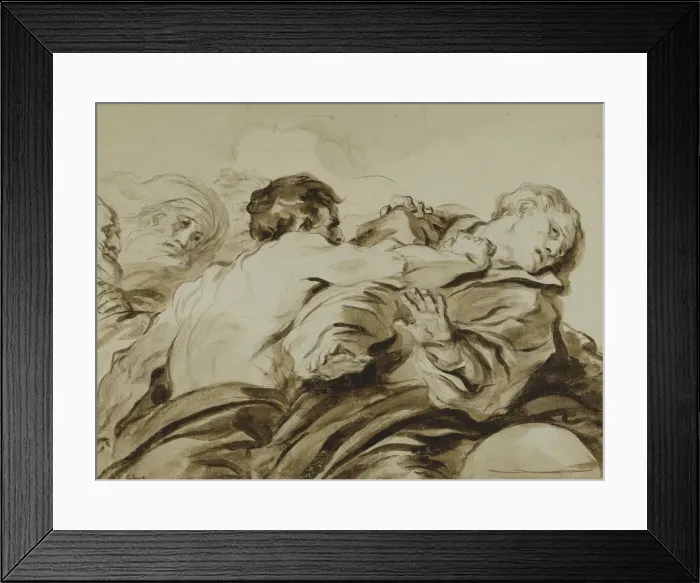 Framed Print : The attack, 1770. Creator: Fragonard, Jean Honore (1732-1806) Framed Print : The attack, 1770. Creator: Fragonard, Jean Honore (1732-1806)
