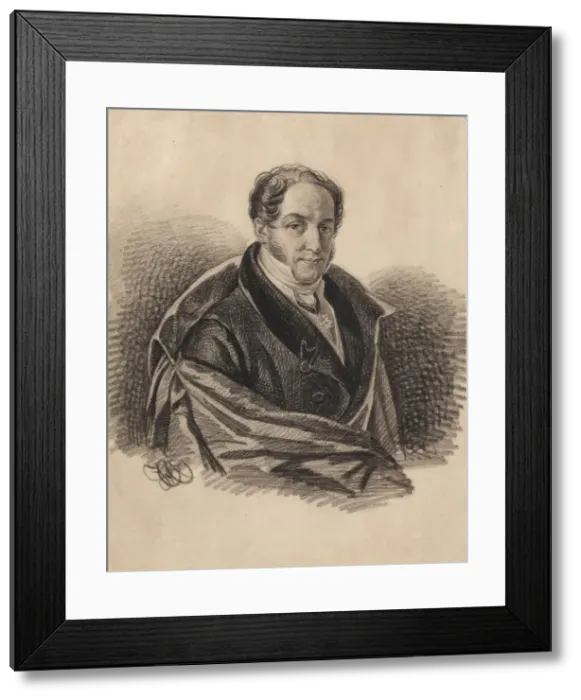 Framed Print : Portrait of Alexander Ivanovich Lorer (1779-1824), 1820s. Creator: Hampeln, Carl Framed Print : Portrait of Alexander Ivanovich Lorer (1779-1824), 1820s. Creator: Hampeln, Carl
