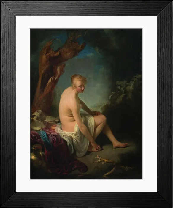 Framed Print : Bather, ca 1662-1665. Creator: Dou, Gerard (Gerrit) (1613-1675) Framed Print : Bather, ca 1662-1665. Creator: Dou, Gerard (Gerrit) (1613-1675)