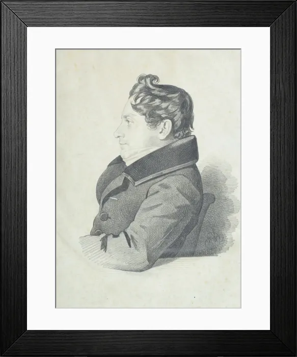 Framed Print : Portrait of Nikolay Adrianovich Divov (1792-1878), 1830s. Creator: Hampeln, Carl Framed Print : Portrait of Nikolay Adrianovich Divov (1792-1878), 1830s. Creator: Hampeln, Carl