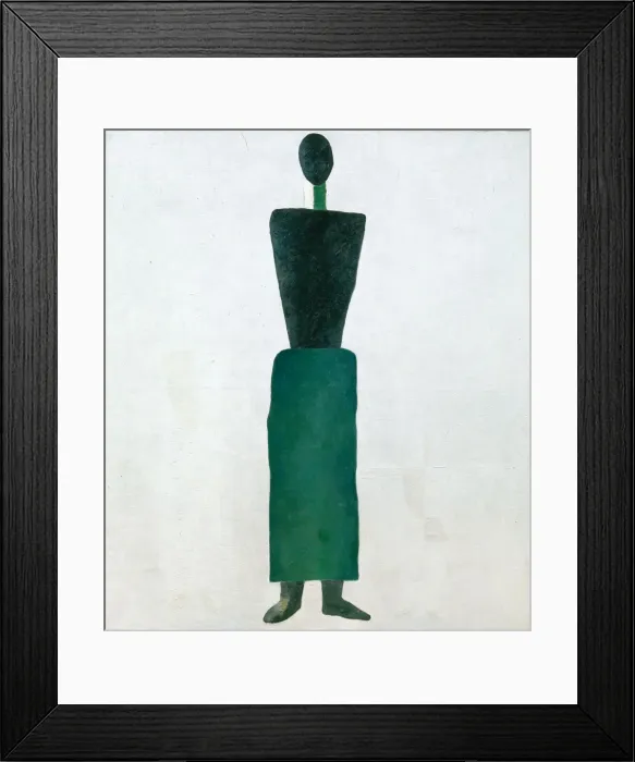 Framed Print : Female figure, 1928-1929. Creator: Malevich, Kasimir Severinovich (1878-1935) Framed Print : Female figure, 1928-1929. Creator: Malevich, Kasimir Severinovich (1878-1935)