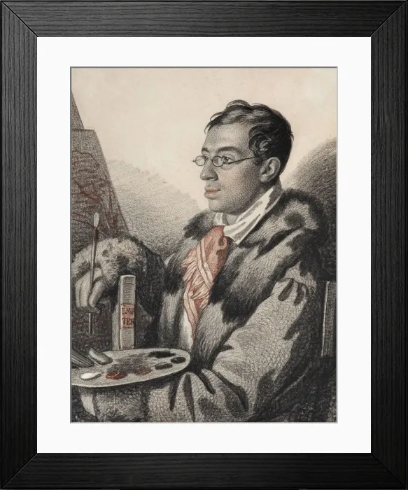 Framed Print : Self-Portrait, 1820-1823. Creator: Hampeln, Carl, von (1794-after 1880) Framed Print : Self-Portrait, 1820-1823. Creator: Hampeln, Carl, von (1794-after 1880)