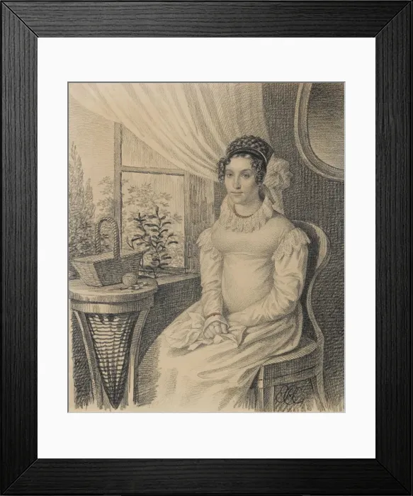 Framed Print : Portrait of Varvara Alexandrovna Korsakova, Early 1820s. Creator: Hampeln, Carl Framed Print : Portrait of Varvara Alexandrovna Korsakova, Early 1820s. Creator: Hampeln, Carl