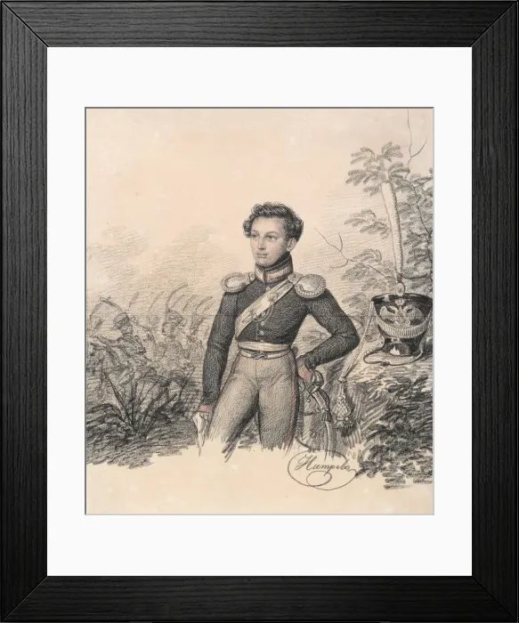 Framed Print : Portrait of Pavel Kotlubitsky, End of 1810s. Creator: Hampeln, Carl, von (1794-after 1880) Framed Print : Portrait of Pavel Kotlubitsky, End of 1810s. Creator: Hampeln, Carl, von (1794-after 1880)