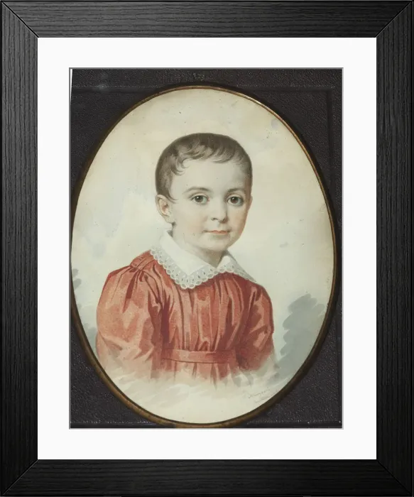 Framed Print : Portrait of Eugenia Kochubey as child, 1849. Creator: Hampeln, Carl, von (1794-after 1880) Framed Print : Portrait of Eugenia Kochubey as child, 1849. Creator: Hampeln, Carl, von (1794-after 1880)