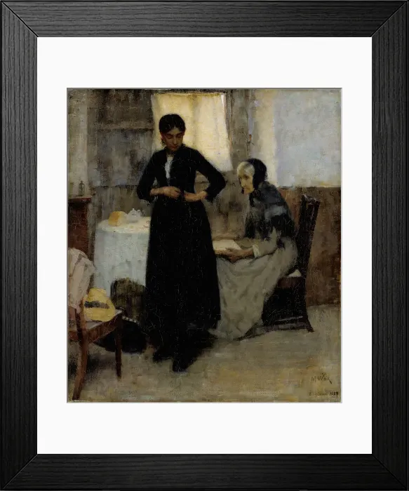 Framed Print : Out into the World, 1889. Creator: Wiik, Maria (1853-1928) Framed Print : Out into the World, 1889. Creator: Wiik, Maria (1853-1928)