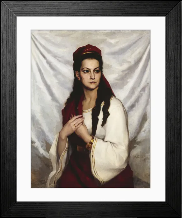 Framed Print : Portrait of the actress Hedvig Charlotta Raa-Winterhjelm (1838-1907), 1876. Creator: Edelfelt Framed Print : Portrait of the actress Hedvig Charlotta Raa-Winterhjelm (1838-1907), 1876. Creator: Edelfelt