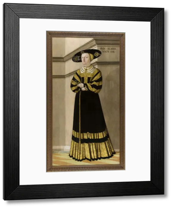 Framed Print : Portrait of Anna von Rosental, 1529. Creator: Seisenegger, Jakob (1505-1567) Framed Print : Portrait of Anna von Rosental, 1529. Creator: Seisenegger, Jakob (1505-1567)