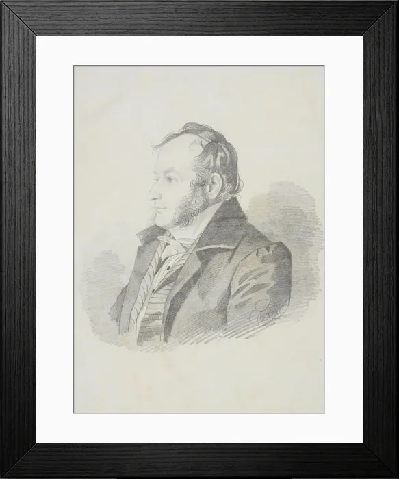 Framed Print : Portrait of E. E. Jungcurt, 1830s. Creator: Hampeln, Carl, von (1794-after 1880) Framed Print : Portrait of E. E. Jungcurt, 1830s. Creator: Hampeln, Carl, von (1794-after 1880)