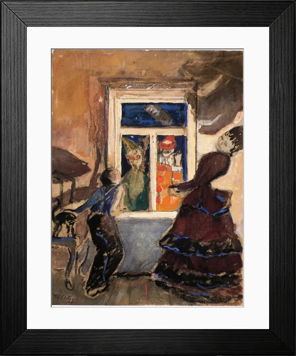 Framed Print : Mummers, 1908. Creator: Sapunov, Nikolai Nikolayevich (1880-1912) Framed Print : Mummers, 1908. Creator: Sapunov, Nikolai Nikolayevich (1880-1912)
