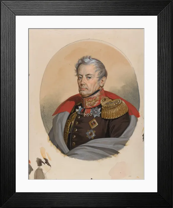 Framed Print : Portrait of Count Pyotr Petrovich Konovnitsyn (1764-1822), Early 1820s. Creator: Hampeln
