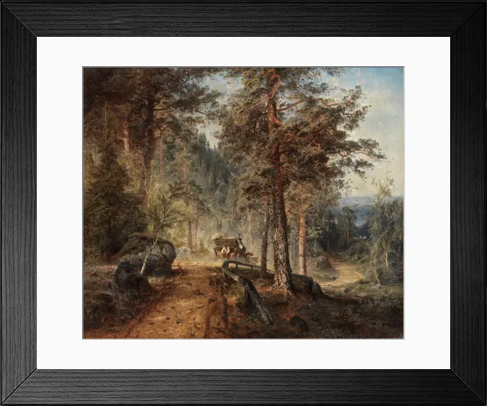 Framed Print : Road in Hame (A Hot Summer Day), 1860. Creator: Holmberg, Werner (1830-1860) Framed Print : Road in Hame (A Hot Summer Day), 1860. Creator: Holmberg, Werner (1830-1860)
