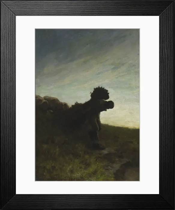 Framed Print : L ultima fatica del giorno (The Last Task of the Day), 1884. Creator: Segantini, Giovanni Framed Print : L ultima fatica del giorno (The Last Task of the Day), 1884. Creator: Segantini, Giovanni