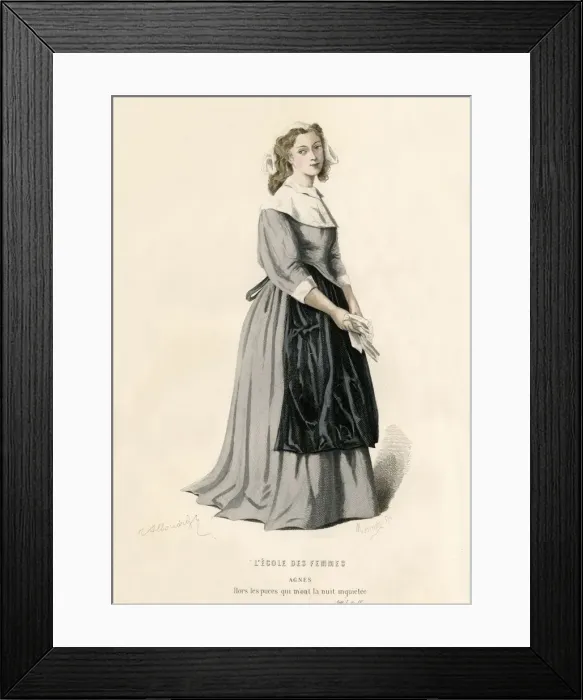 Framed Print : Agnes, 1868. Creator: Monnin Framed Print : Agnes, 1868. Creator: Monnin