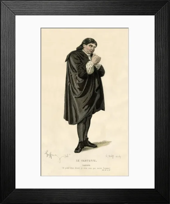 Framed Print : Tartuffe, 1868. Creator: L Wolff Framed Print : Tartuffe, 1868. Creator: L Wolff