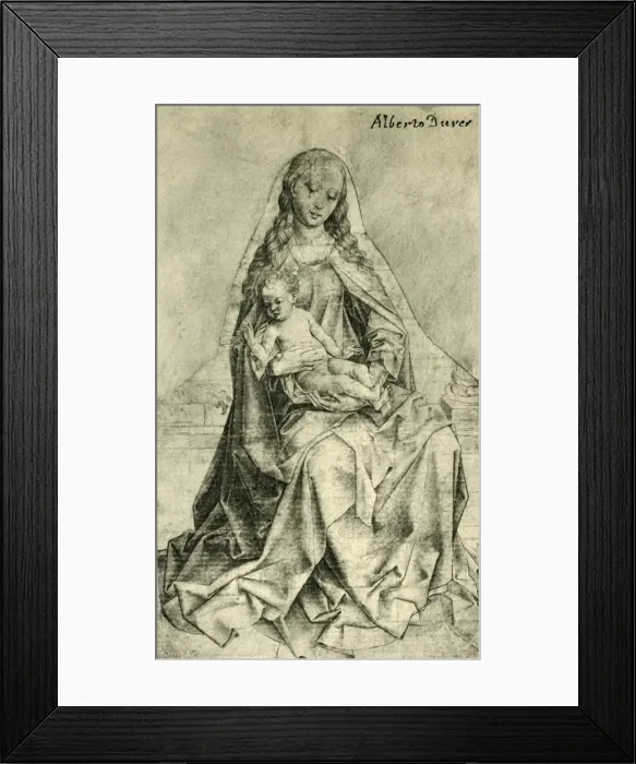 Framed Print : Madonna with Christ-Child Blessing, 1440-1450, (1943). Creator: Unknown Framed Print : Madonna with Christ-Child Blessing, 1440-1450, (1943). Creator: Unknown
