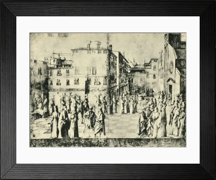 Framed Print : Procession in Venice, mid-late 15th century, (1943). Creator: Gentile Bellini Framed Print : Procession in Venice, mid-late 15th century, (1943). Creator: Gentile Bellini