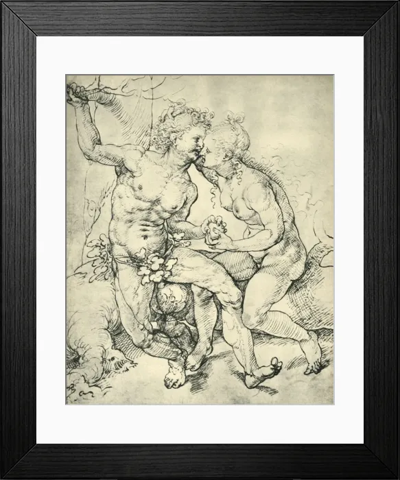 Framed Print : Adam and Eve, 1520-1525, (1943). Creator: Jan Gossaert Framed Print : Adam and Eve, 1520-1525, (1943). Creator: Jan Gossaert