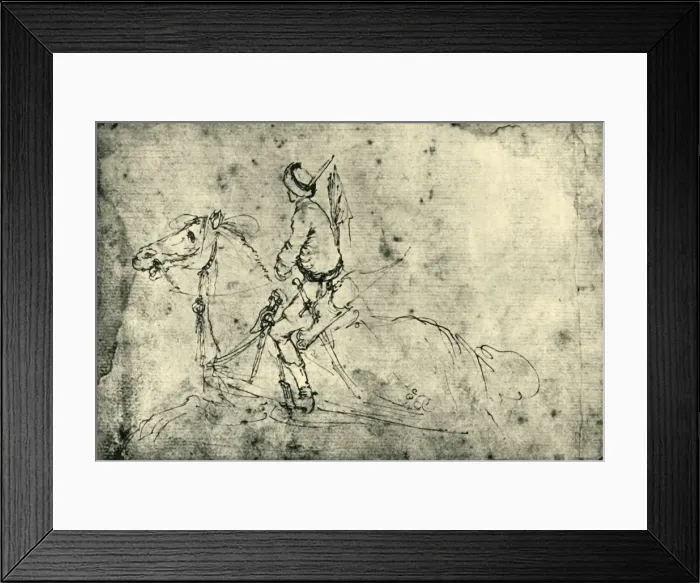Framed Print : Polish horseman, 1633-1634, (1943). Creator: Stefano della Bella Framed Print : Polish horseman, 1633-1634, (1943). Creator: Stefano della Bella