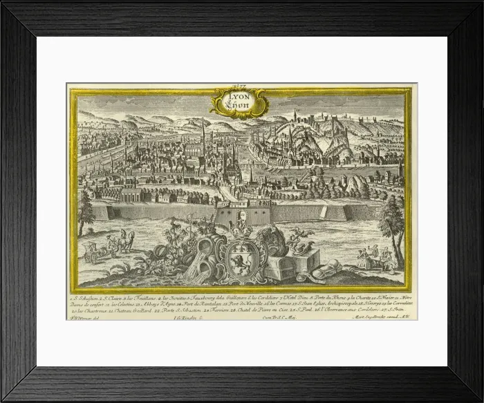 Framed Print : Lyon, c1740. Creator: Johann Georg Ringlin Framed Print : Lyon, c1740. Creator: Johann Georg Ringlin
