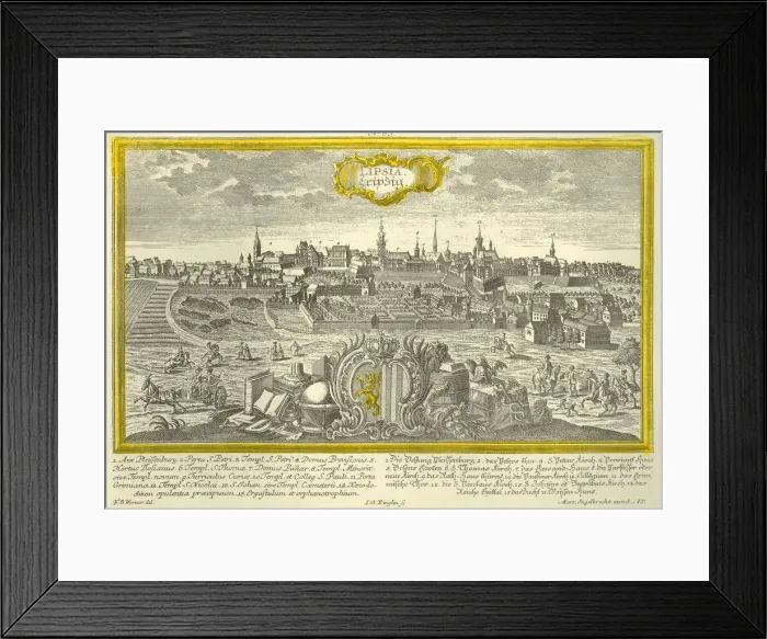 Framed Print : Leipzig, c1740. Creator: Johann Georg Ringlin Framed Print : Leipzig, c1740. Creator: Johann Georg Ringlin