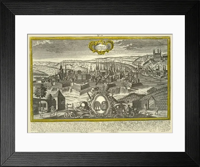 Framed Print : Würzburg, c1740. Creator: Johann Georg Ringlin Framed Print : Würzburg, c1740. Creator: Johann Georg Ringlin