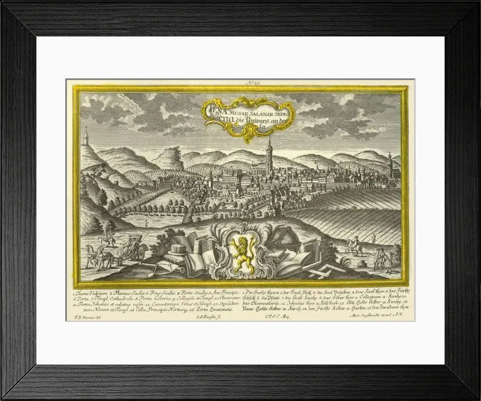 Framed Print : Jena, c1740. Creator: Johann Georg Ringlin Framed Print : Jena, c1740. Creator: Johann Georg Ringlin
