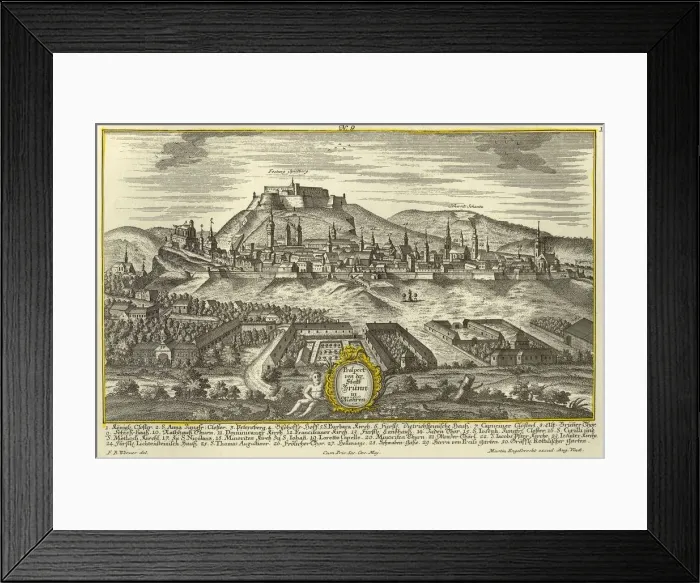 Framed Print : Brno, c1740. Creator: Johann Georg Ringlin