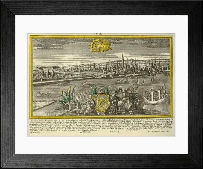 Framed Print : Mainz, c1740. Creator: A GlaBer Framed Print : Mainz, c1740. Creator: A GlaBer