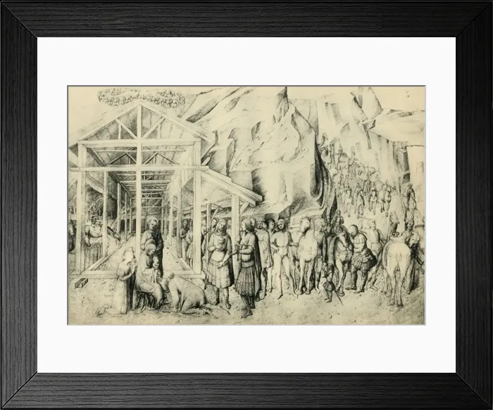 Framed Print : Adoration of the Magi, c1430-1460, (1943). Creator: Jacopo Bellini Framed Print : Adoration of the Magi, c1430-1460, (1943). Creator: Jacopo Bellini