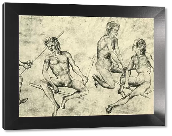 Four naked men, mid-late 15th century, (1943). Creator: Giovanni di Paolo