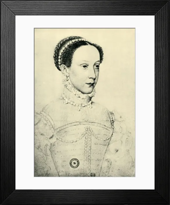 Framed Print : Mary, Queen of Scots, 1559, (1943). Creator: Francois Clouet Framed Print : Mary, Queen of Scots, 1559, (1943). Creator: Francois Clouet