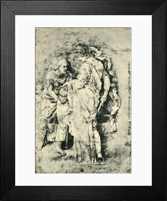 Framed Print : Judith with the head of Holofernes, 1490-1495, (1943). Creator: Andrea Mantegna Framed Print : Judith with the head of Holofernes, 1490-1495, (1943). Creator: Andrea Mantegna