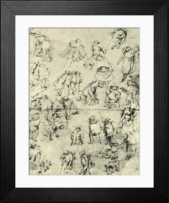 Framed Print : Beggars, 15th-16th century, (1943). Creators: Hieronymus Bosch, Pieter Bruegel the Elder Framed Print : Beggars, 15th-16th century, (1943). Creators: Hieronymus Bosch, Pieter Bruegel the Elder